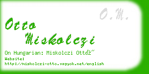 otto miskolczi business card